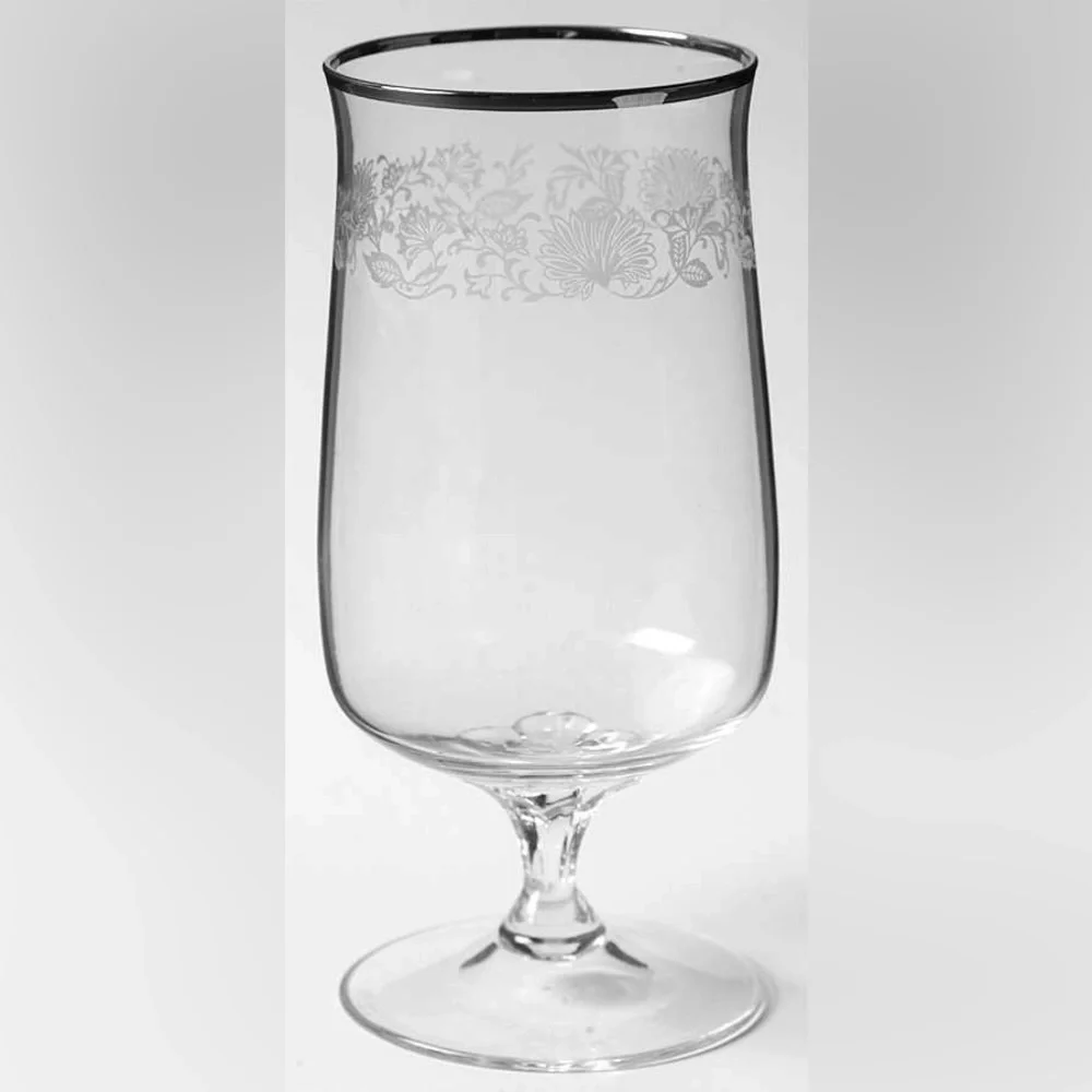 Lenox Vintage White Echo Platinum Trim Replacement Iced Tea Glass 6 3/8”, NWOT